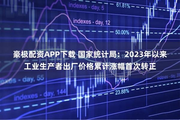 豪极配资APP下载 国家统计局：2023年以来工业生产者出厂价格累计涨幅首次转正